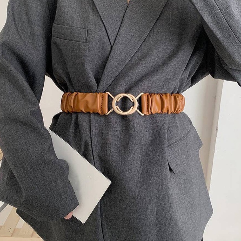 Wrinkled Interlocking Stretch Belt